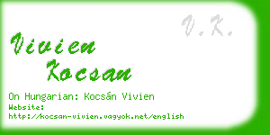vivien kocsan business card