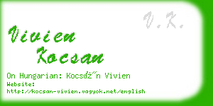 vivien kocsan business card